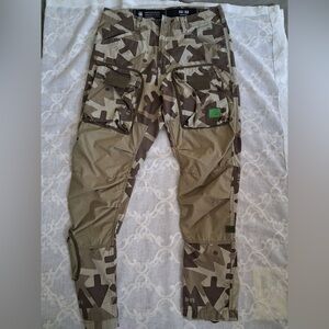 G-Star Raw Men's 3D Regular Tapered Cargo Pants Green Black 32x32